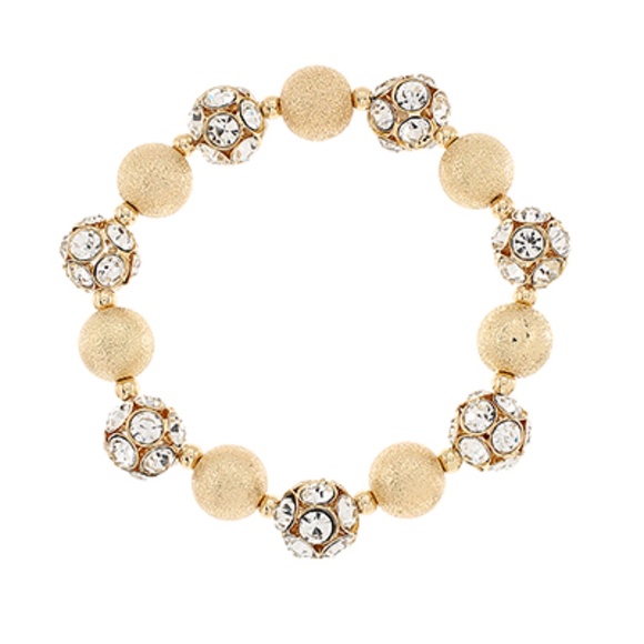 Glass Ball & Textured CCB Bead Bracelet - Picture 1 of 1